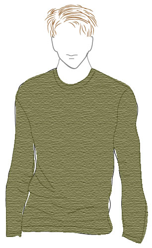Man's Basic Pullover - Dynamic Pattern