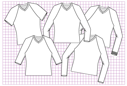 Plum Pullover - Dynamic Pattern