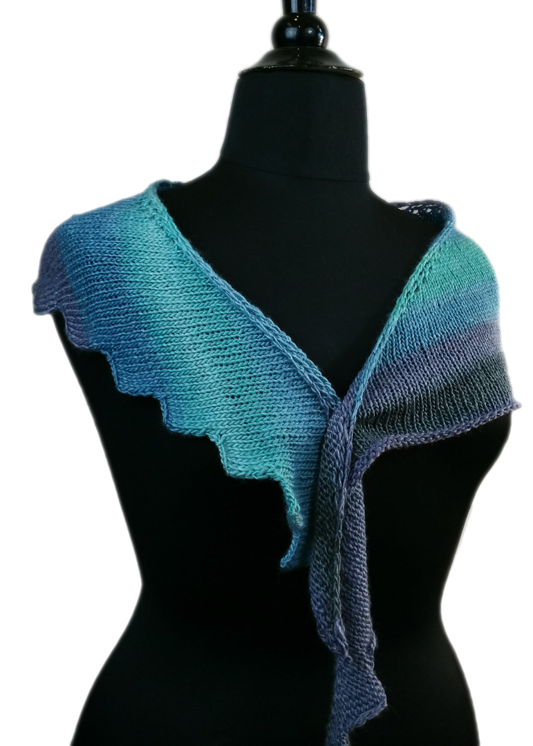 Asymmetric Shawlette/Scarf - Dynamic Pattern