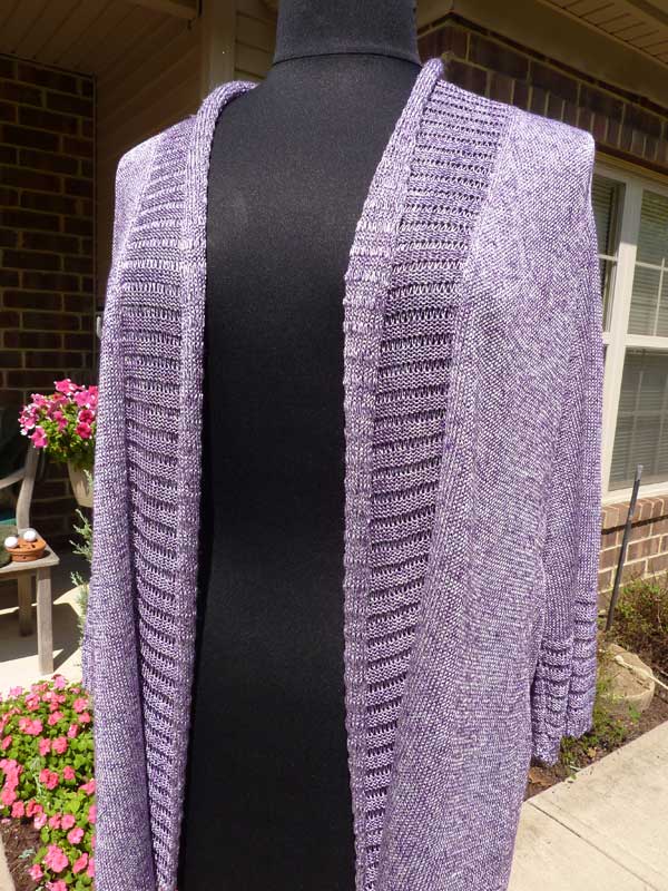 Women's Elongated Stitches Cardigan - Dynamic Pattern