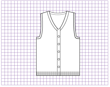 Peridot Buttoned Vest - Dynamic Pattern