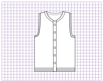 Pumice Buttoned Vest - Dynamic Pattern