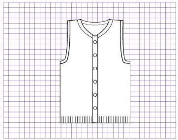 Slate Cardigan Vest - Dynamic Pattern
