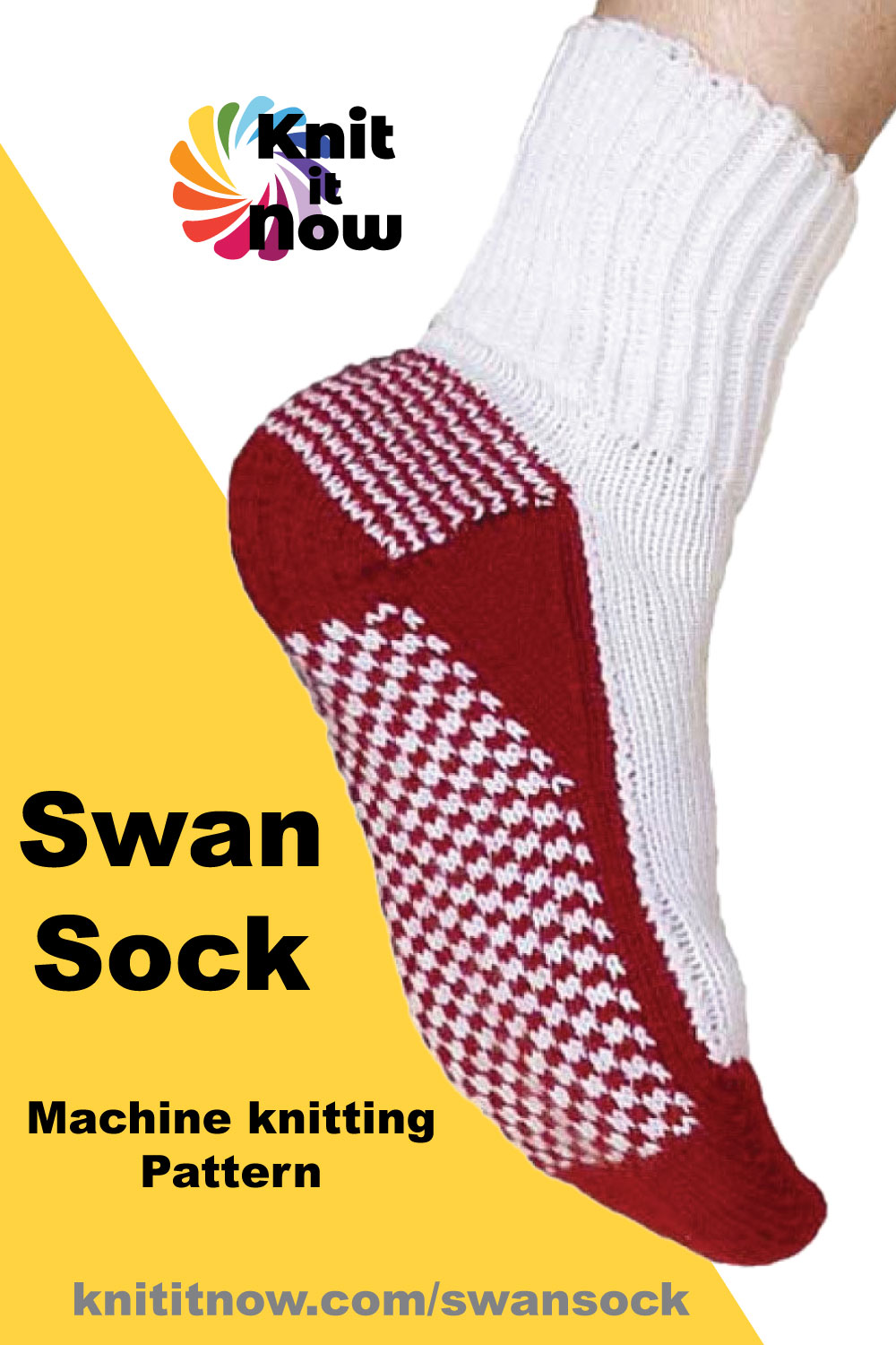 Swan Sock - Dynamic Pattern