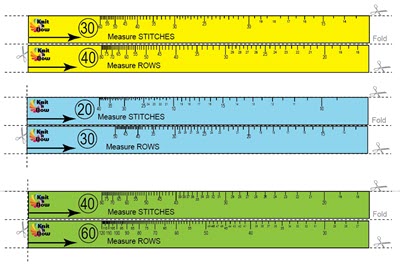 gauge rulers for machine knitting