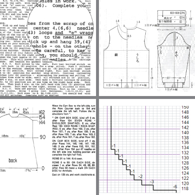 Comparing Machine Knitting Pattern Formats