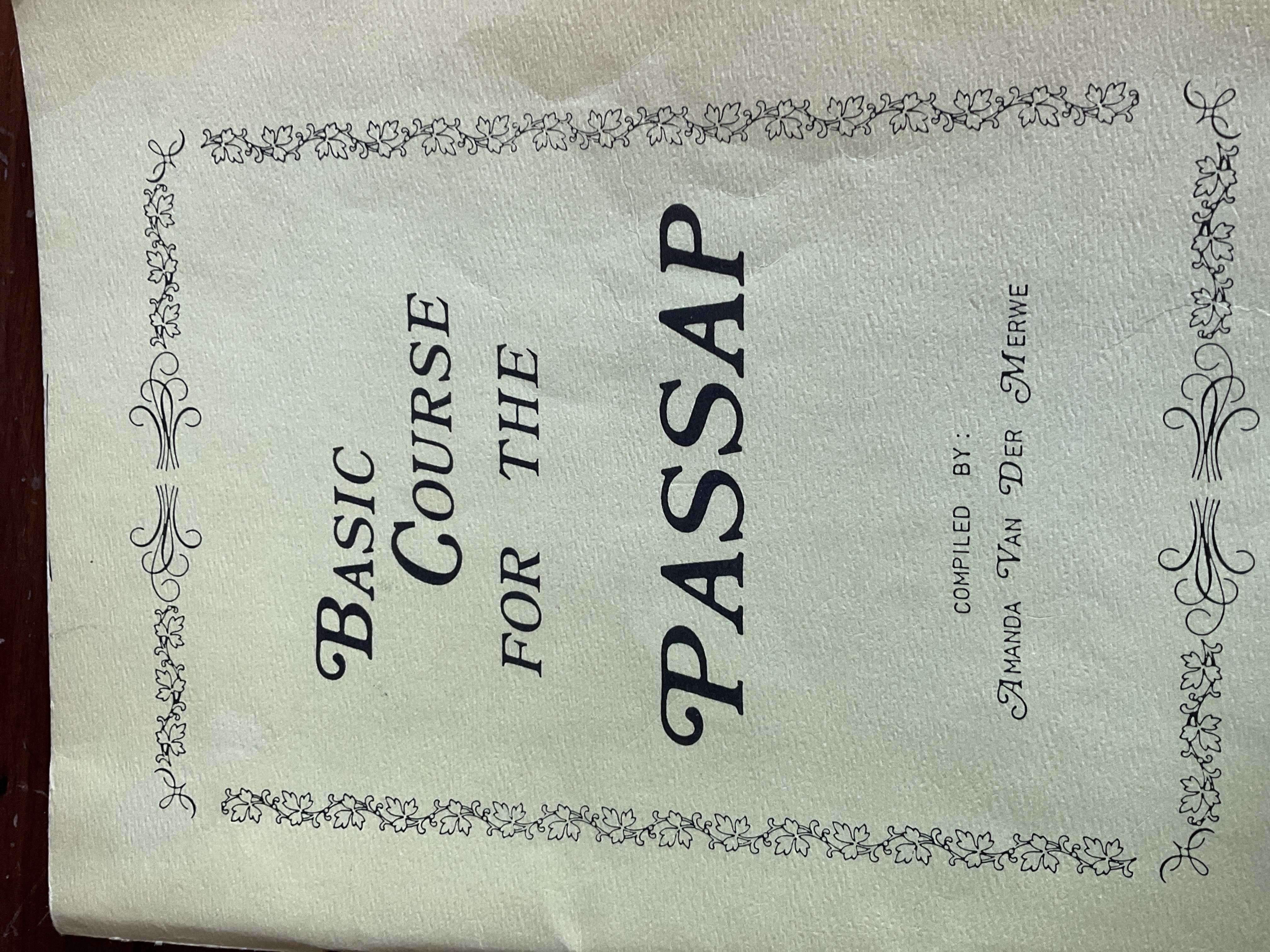 Basic Course for the Passap