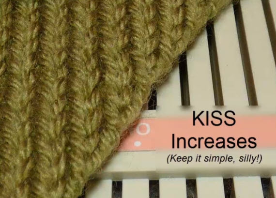 Knitting Machine automatic increase example