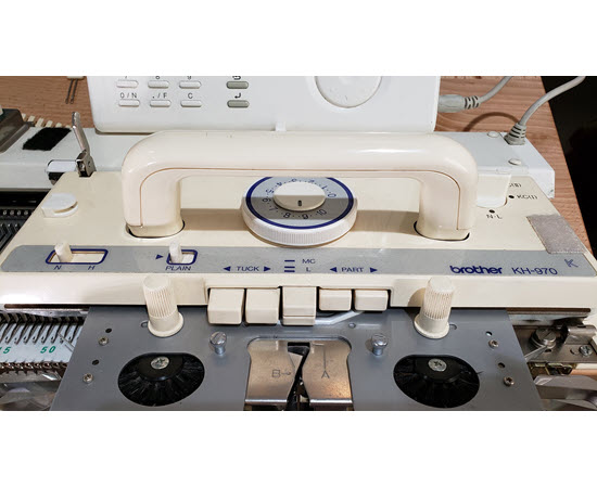 Brother and Knit King knitting machines with pre-select needle patterning Brother | Knit King knitting machines brands