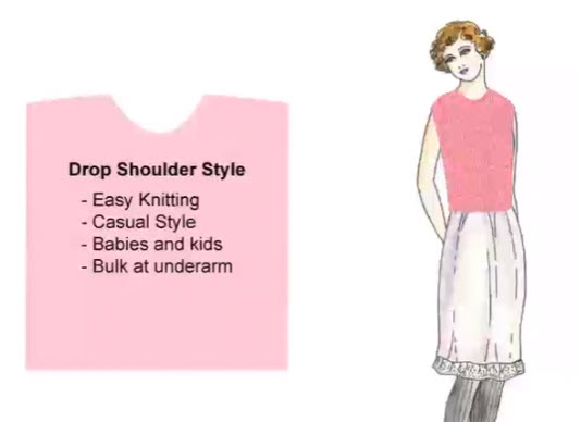Example of a dropped shoulder design