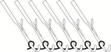 e-Wrap cast on method for knitting machines