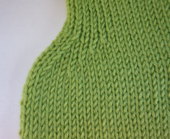 Example of Full Fashioned Shaping in Machine Knitting Example of full fashioned shaping in machine knitting