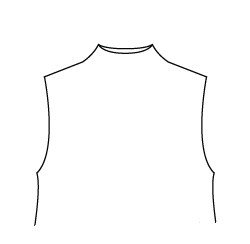 Funnel Neck design in machine knitting for seamless collars