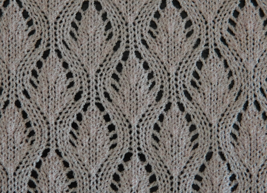 Lace technique in machine knitting for creating openwork fabrics with eyelets Lace technique in machine knitting creating openwork fabrics