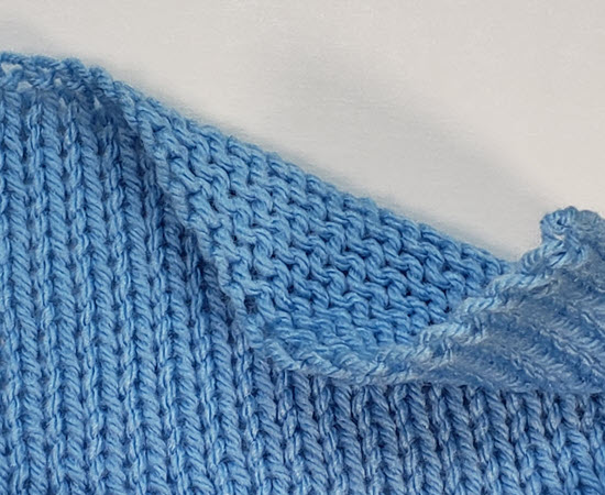 Purl Side of Machine-Knitted Fabric