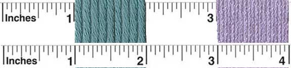 Wraps Per Inch method for measuring yarn thickness