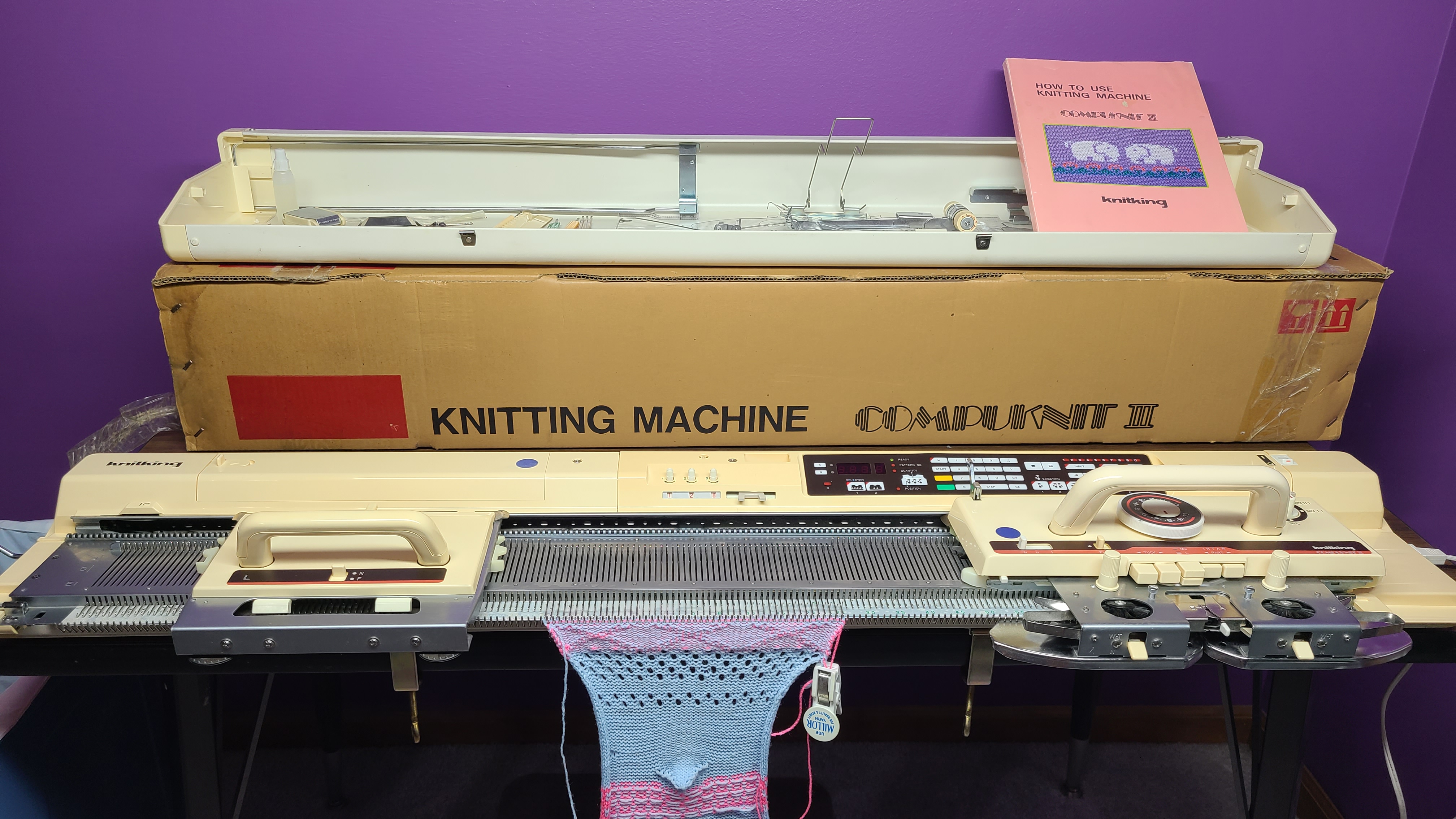 Tested Knitking Compuknit III (aka Brother KH930) with Box for sale
