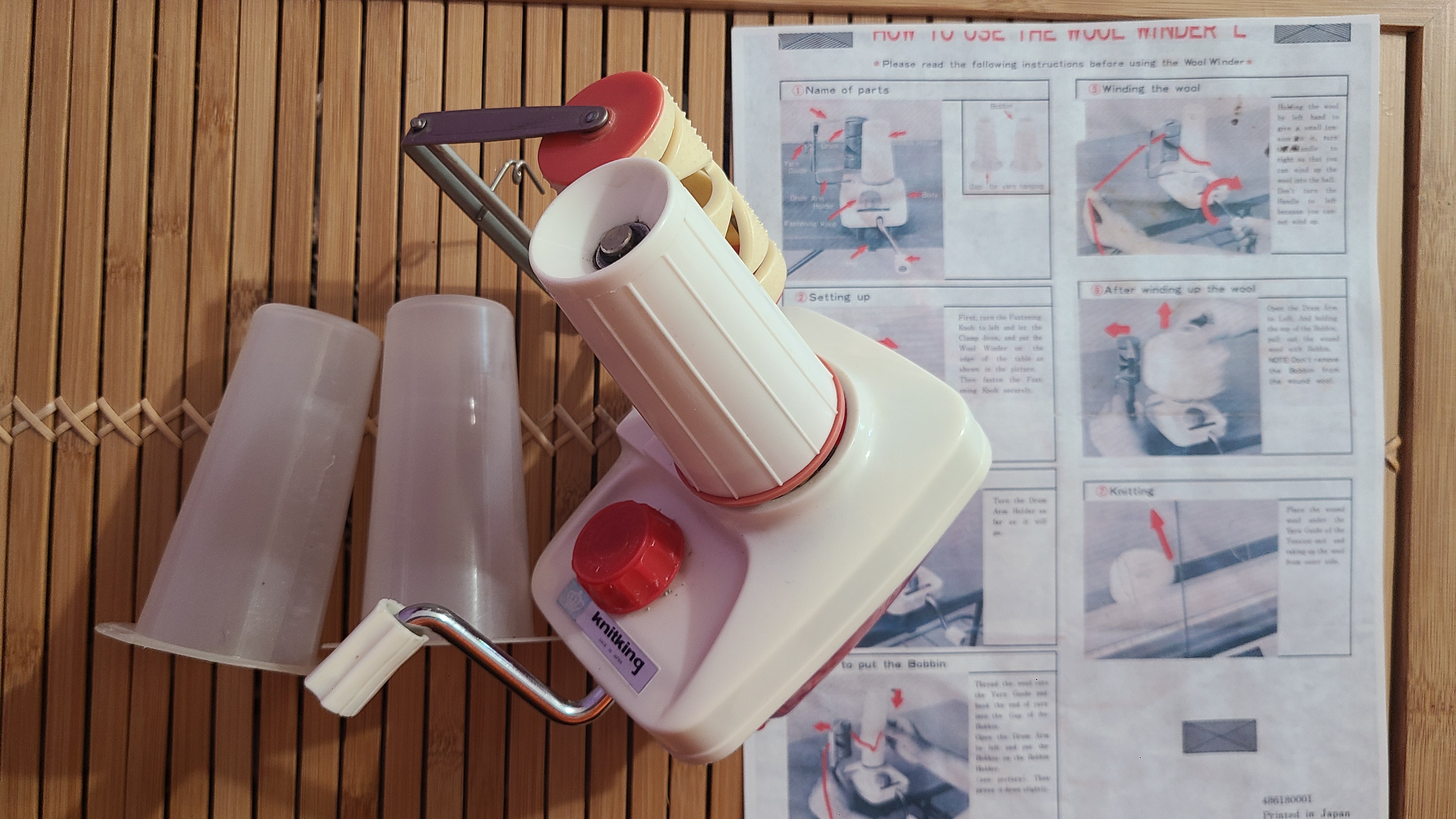 Tested Knitking Cone Winder SHW-10 plus 2 Cones for Sale