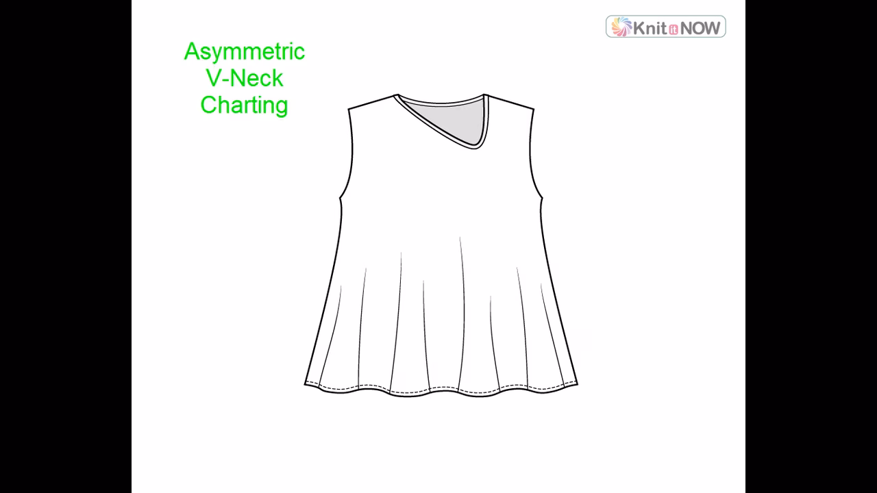 Asymmetric V Neck Opening Tutorial for Machine Knitting