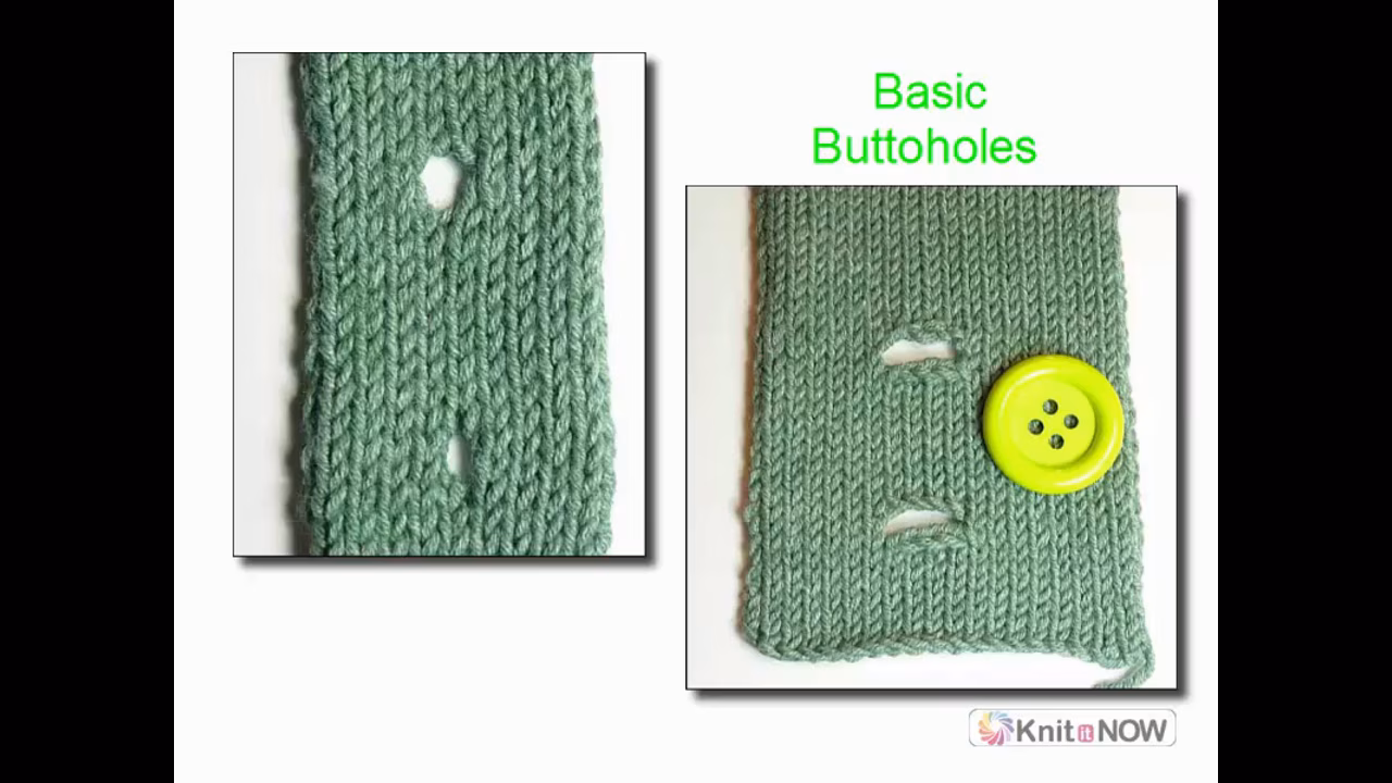 Basic Buttonholes Tutorial for Machine Knitting