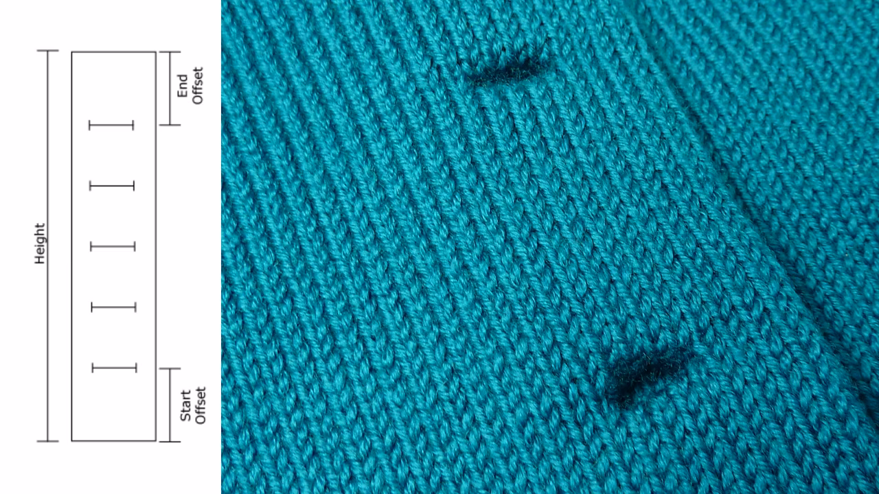 Buttonhole Placement Tool (horizontal) Tutorial for Machine Knitting