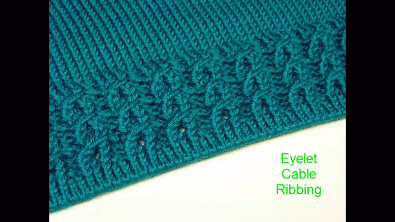 Cable Eyelet Ribbing Tutorial for Machine Knitting