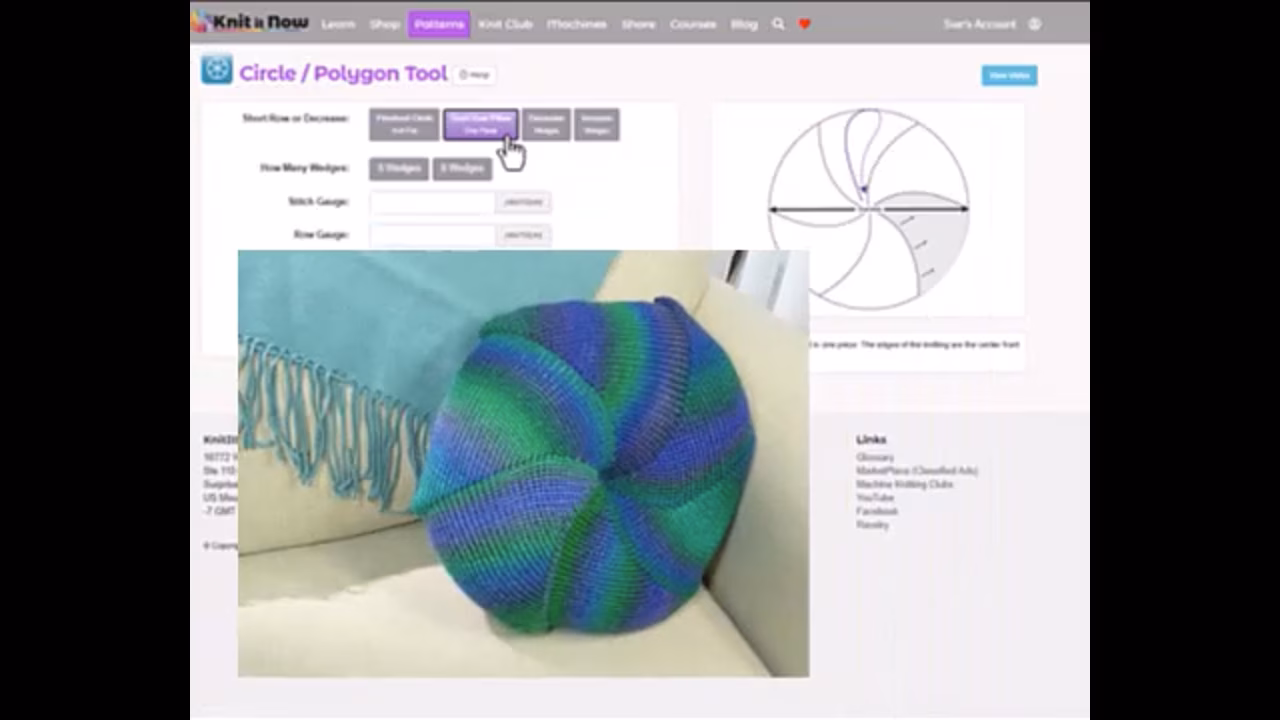 Circle Calculator Tool Tutorial for Machine Knitting