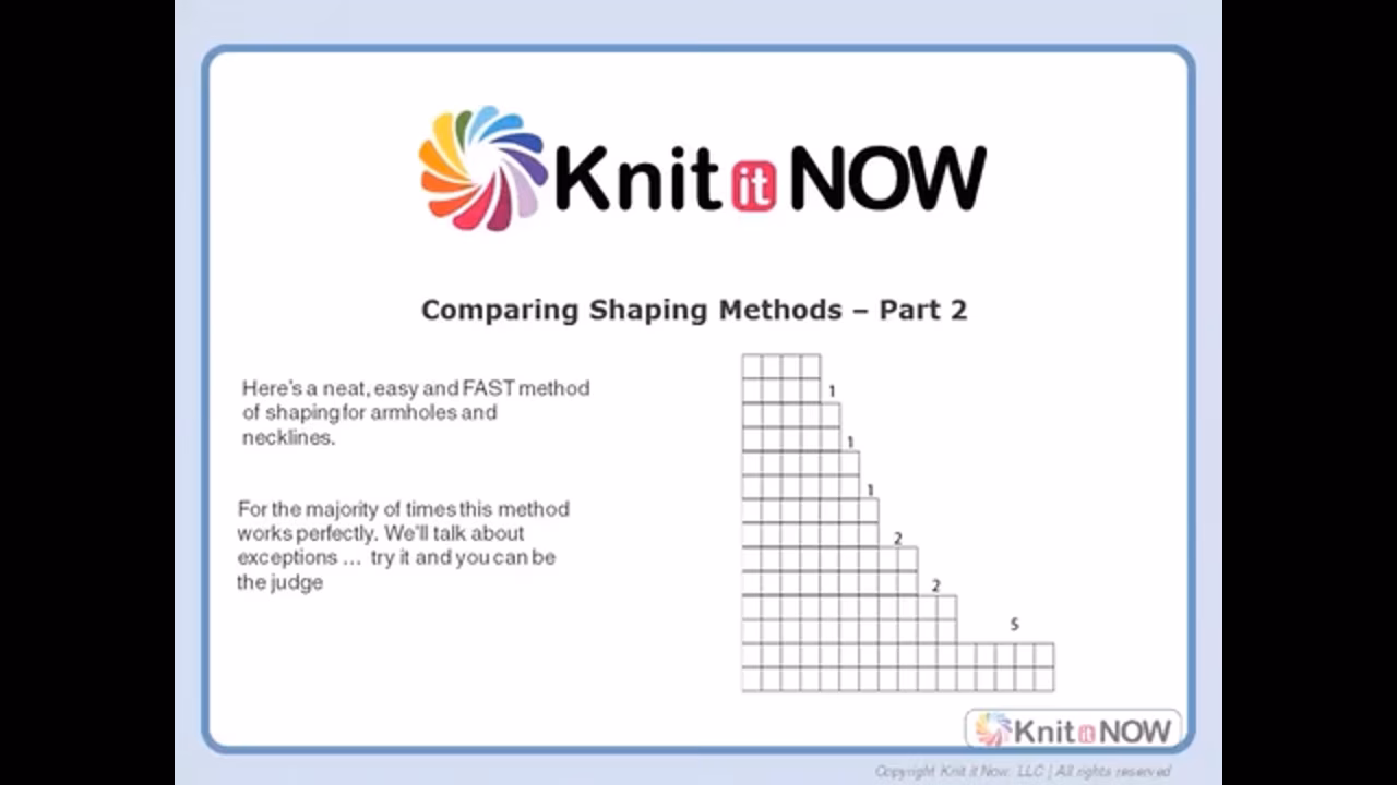 Compare Shaping Methods - Part 2 Tutorial for Machine Knitting