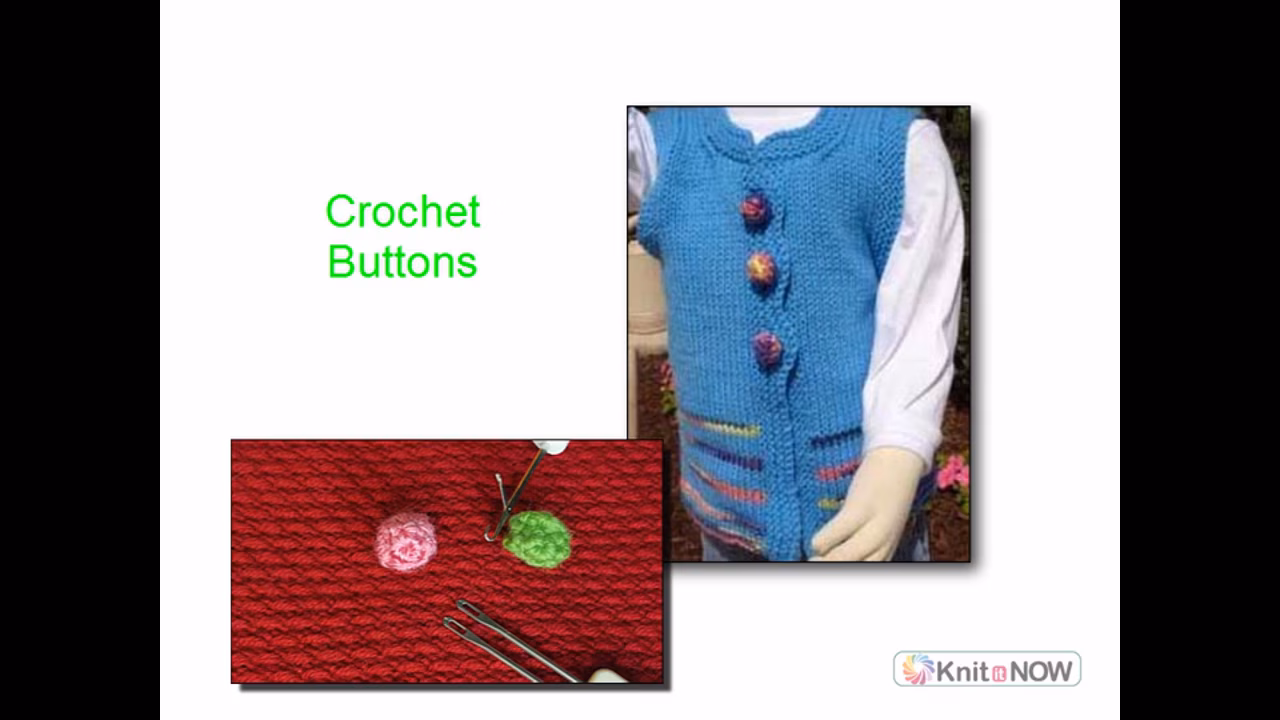 Crochet Buttons Tutorial for Machine Knitting