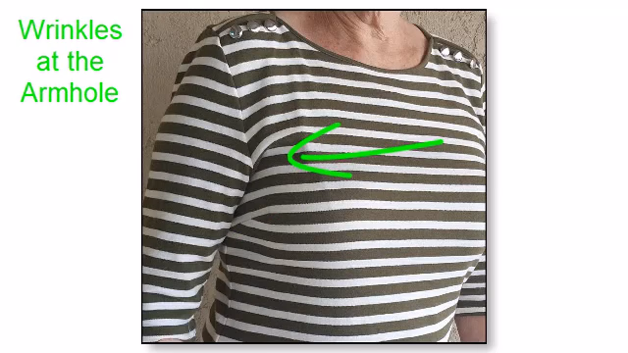 Fit: Wrinkles at the Armhole Tutorial for Machine Knitting