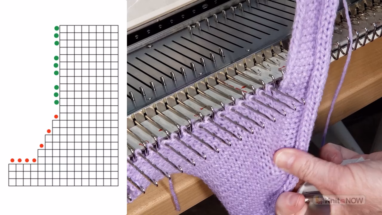 Single Neck Edge with Short Rows Tutorial for Machine Knitting
