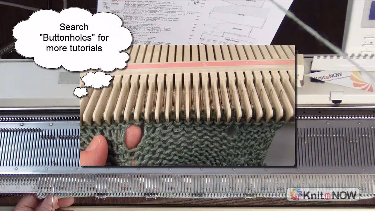 Spacing Button Holes (no math) Tutorial for Machine Knitting