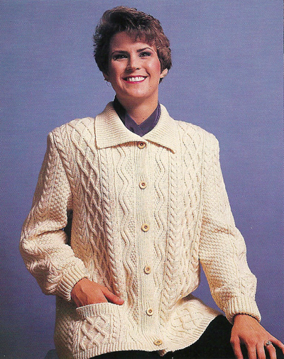 Traditional Irish Cardigans with G-Carriage by Tami Nobuyuki