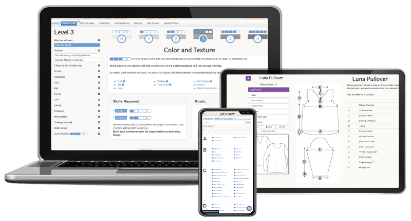 Use on any device Knititnow works on all devices