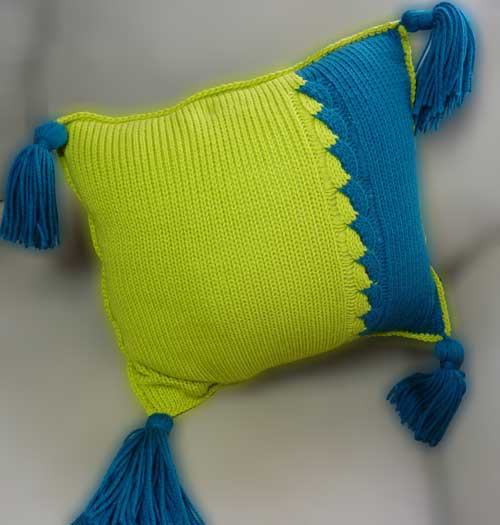 Color Block Cable Pillow - Quick win