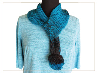 Ribber PomPom Scarf - Quick win