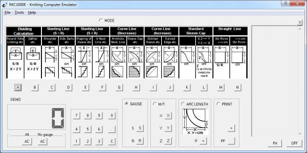 SilverKnit RKC 100E Knitting Computer Software